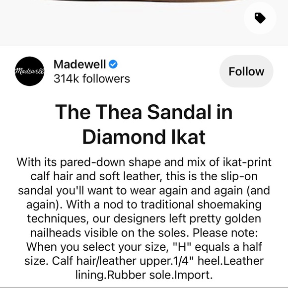 DONATING 3/7! Madewell Thea Diamond ikat summer sandals -10 - Picture 5 of 12